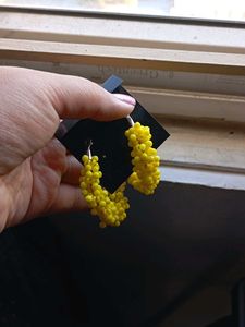 Yellow Hoop Earrings