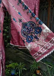 Elegant Pink Printed Kurta Set