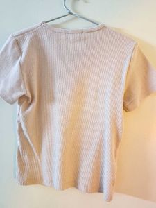 Pink Fitted Ribbed Trendyol Top