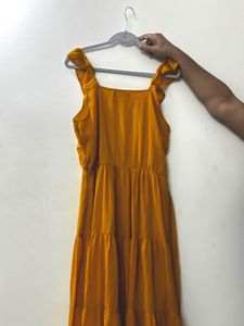 Mustard Tiered Maxi Dress
