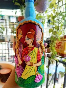 3D bottle Art hand painted