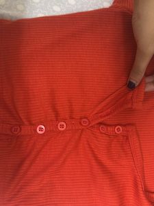 Fiery red crop top