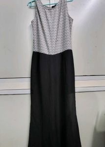 Elegant Black & White Jumpsuit