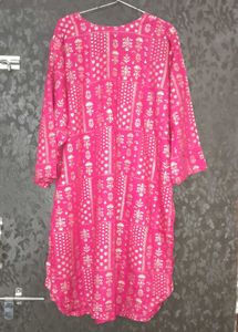 Pink Printed Kurta Set