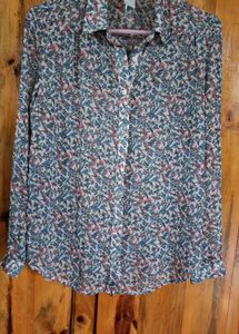 Pastel Pink Floral Shirt For Spring Wear