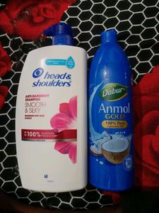 Pack Of 2, 1 Litres Shampoo, Coconut Oil 600ml