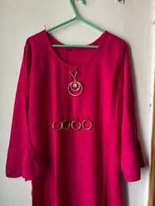 Women Pink Kurta