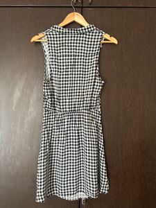 Gingham Cutout Mini Dress