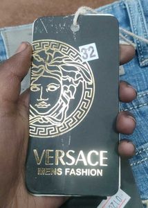 Versace Light Wash Denim Jeans