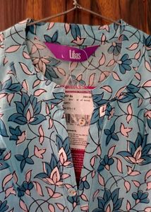 Libas Blue Floral Kurti – Cool, Comfy &amp; Charming