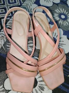 Pink Strappy Flats