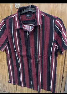 People Slim Fit Striped Shirt
