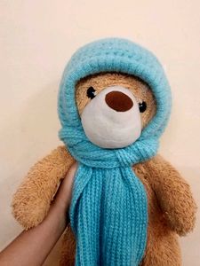 🟥Blue Knit Scarf Hat