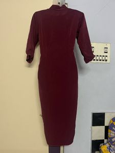 Korean Pintrest Marron High Neck One Piece