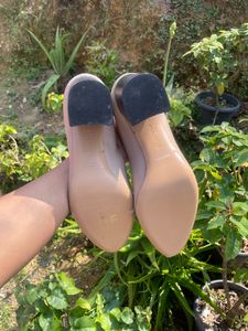 Nude Block Heels