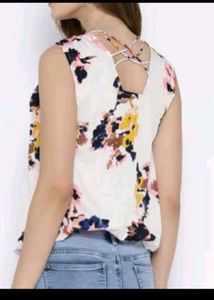 Floral Print Sleeveless Top