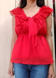 H&amp;M Red Net Top.