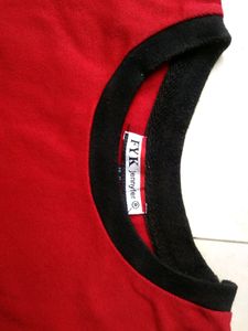 Red Colour Cute Crop Top 👕