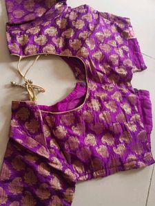 Purple Brocade Blouse
