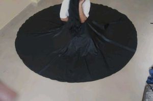 Elegant Black Flared Maxi Skirt for Women