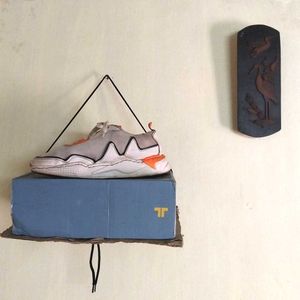 Orange and Grey Athletic Shoes