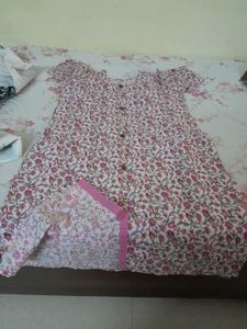 PINK new Floral Print Kurta