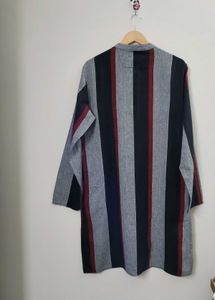 Men Cotton Long Straight Stripped Kurta (Pack Of 2