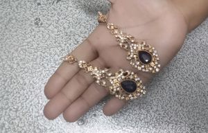 Perpel Silver Long Eair Ring