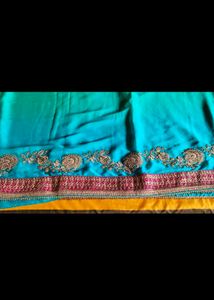 party wear sari with blouse