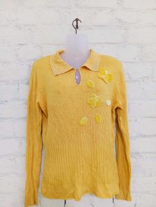 Yellow Knit Top