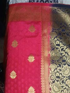 Elegant Pink Banarasi Saree