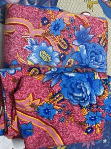 Floral Pink Double Bedsheet With 3 Pillow Covers