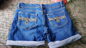 Denim Roll Cuff Shorts