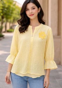 Elegant Yellow Floral top