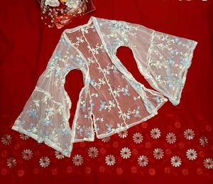 💙🤍Floral Embroidered Kimino Style🤍💙