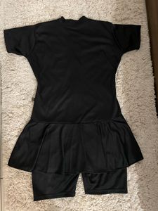 Black Coloured Zip Swimsuit