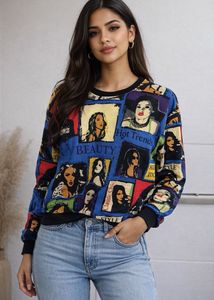 Retro Print Pullover