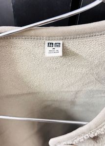 Uniqlo Beige Fleece Jacket