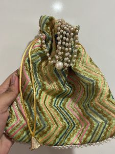 Multi Coloured POTLI bag
