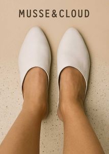 Musse &amp; Cloud White Flats, Imported Pure Leather