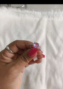 925 Silver Amethyst Gemstone Ring With Hallmark
