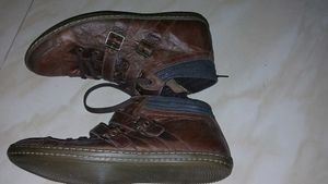 Brown Leather Ankle Boots - Brand New- UK 9/43