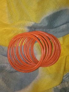 Orange Glitter Bangles