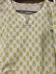 yellow short kurti