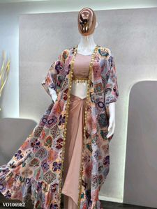 Indo Western Fiona Silk Dress Three Piece
