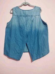 XXL Denim Double Shade Top