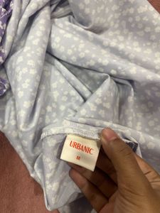 Ditsy Floral Print Flounce Sleeve Dress