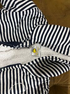 Striped Baby winter fur Jacket