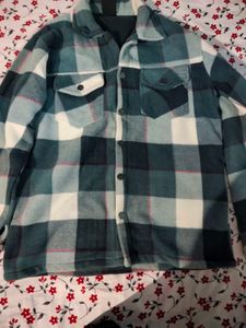 plaid fleece shirt jacket