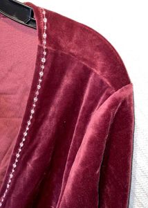 Velvet Tie-Front NWT Bolero